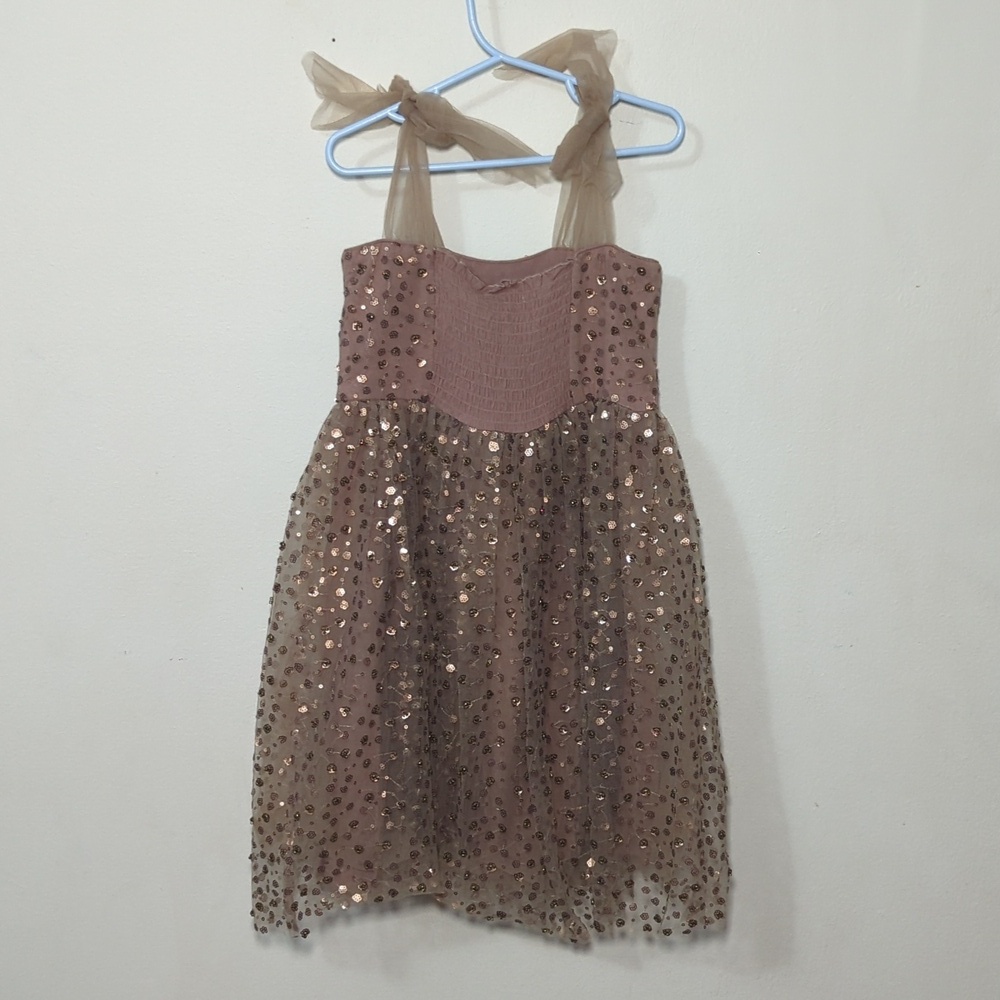 Noralee Maura Sequin + Tulle Dress Mocha Easter Flower Girl NEW Girls Size 8 - Picture 7 of 7